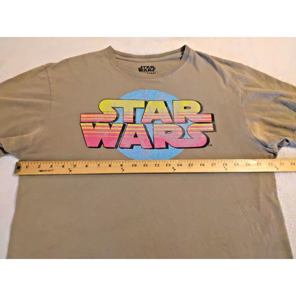 MAD Engine Star Wars IV Logo Graphic Tee Shirt Mens Size L Brown Vintage Style
